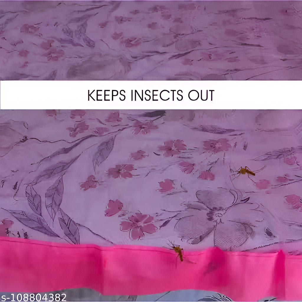 Round Ceiling Hanging Mosquito Net Canopy for Double & King Size Beds