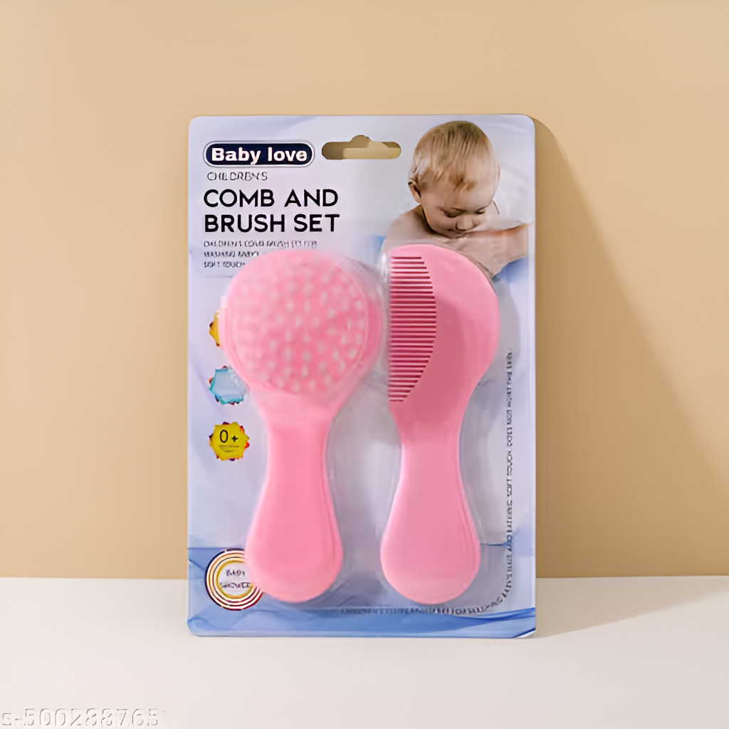 Soft-Bristle Baby Hair Brush & Gentle Comb Set