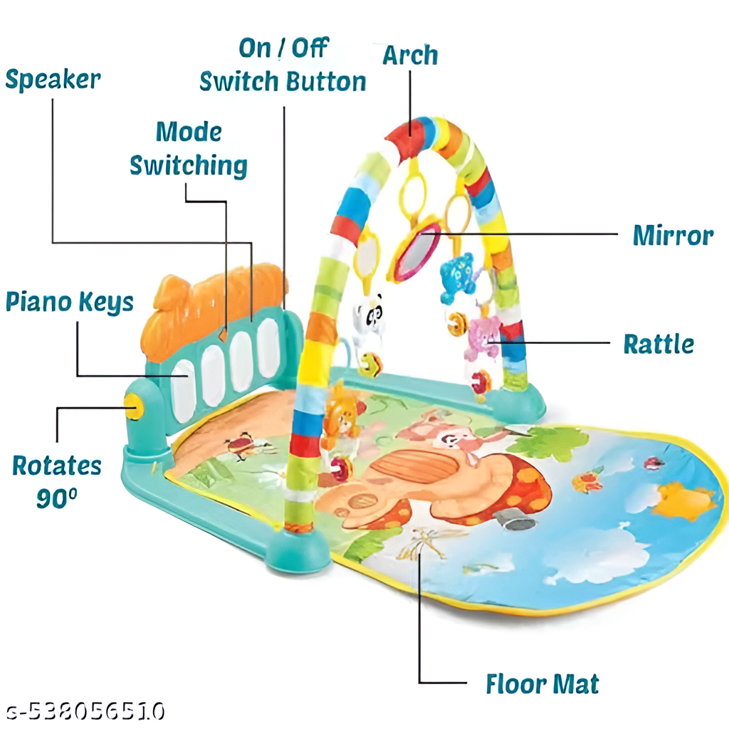 Kick &amp; Play Musical Piano Baby Gym Mat – Multi-Sensory Activity Center