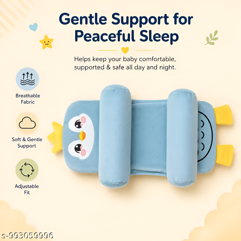 Ergonomic Anti-Flat Head Shaping Baby Pillow – Neck &amp; Head Support