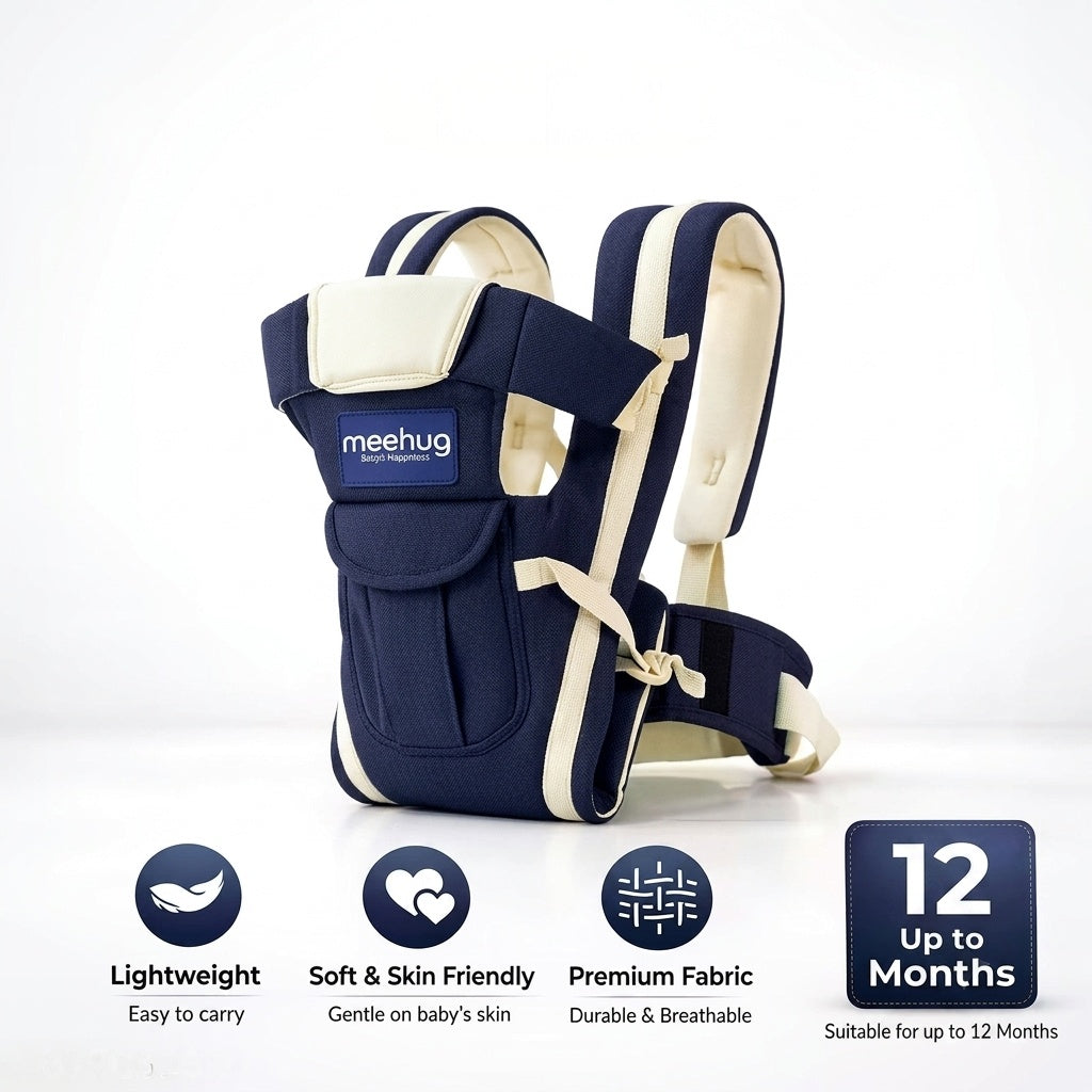 Premium 4-in-1 Ergonomic Baby Carrier – Hands-Free Comfort for Parent &amp; Baby