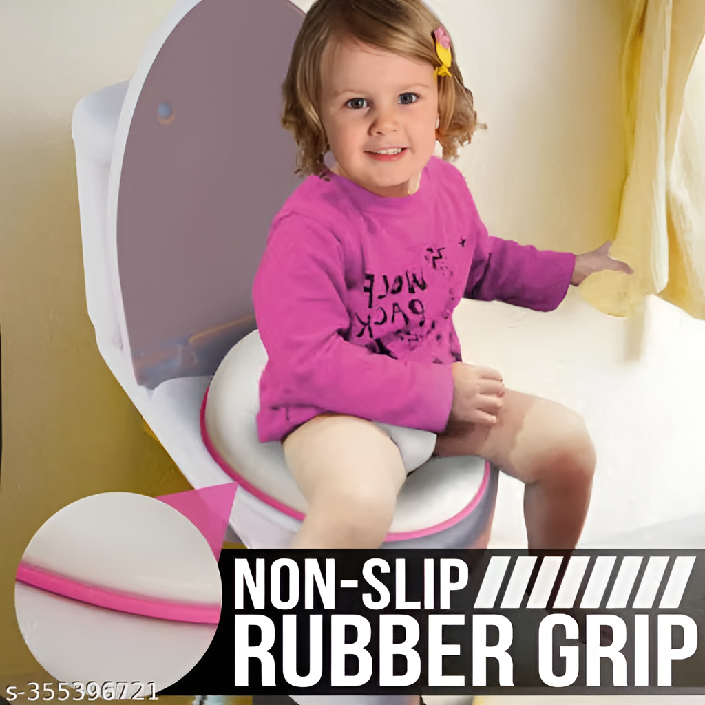 Soft Cushioned Potty Training Toilet Seat with Splash Guard & Handles