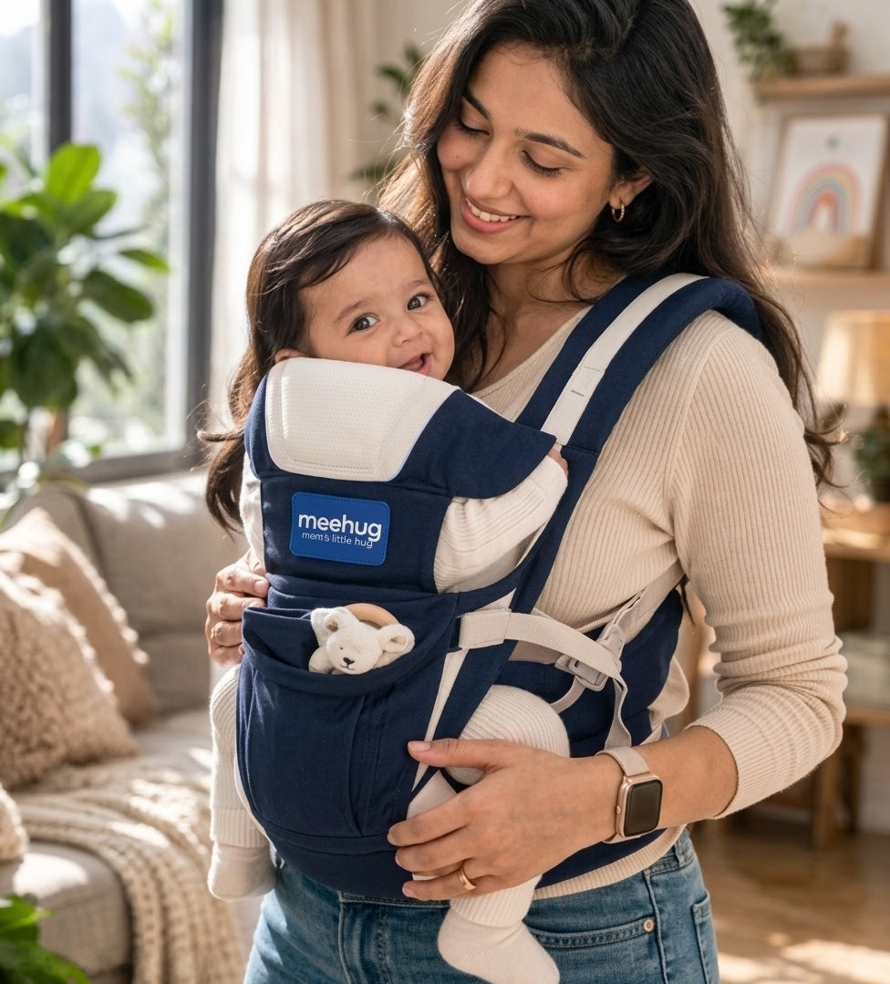 Premium 4-in-1 Ergonomic Baby Carrier – Hands-Free Comfort for Parent &amp; Baby