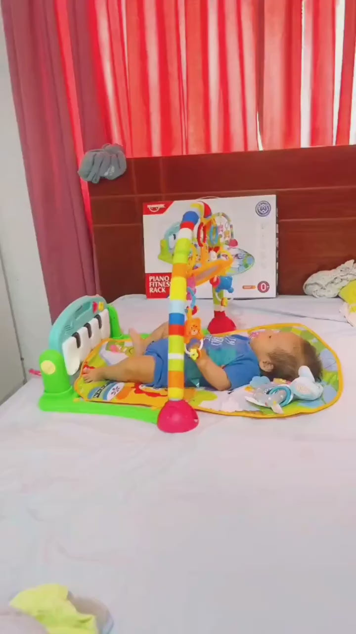 Kick &amp; Play Musical Piano Baby Gym Mat – Multi-Sensory Activity Center